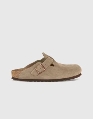 Birkenstock Boston Suede Clogs 'Beige'