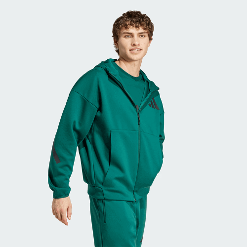 Fleece full zip hoodie