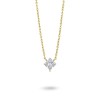 Lab-Grown Diamond ¼ct. Mini Round Brilliant Solitaire 10k Gold Pendant | Pink