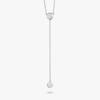 Finest Lab-Grown Diamond 1ct. Round Brilliant Solitaire Pendant | Blue